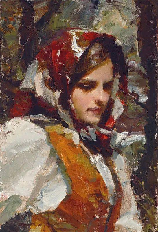 油画里光影结合最美女人美国画家迈克尔马尔姆人物油画作品赏析