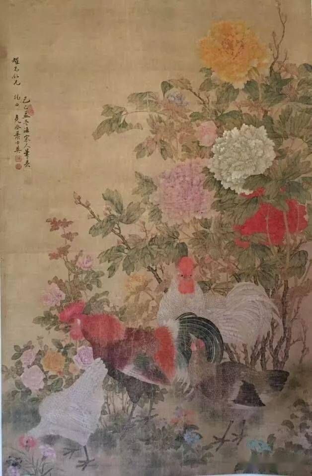 灵洁境清代 郎世宁《画鱼藻 台北故宫博物院藏明代 缪辅《鱼藻图》