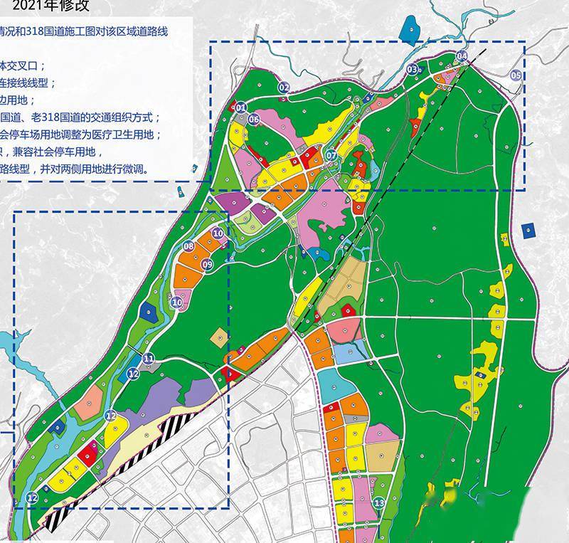 龙凤新区,方家坝片区规划调整 增加教育,医疗,公园用地_大道