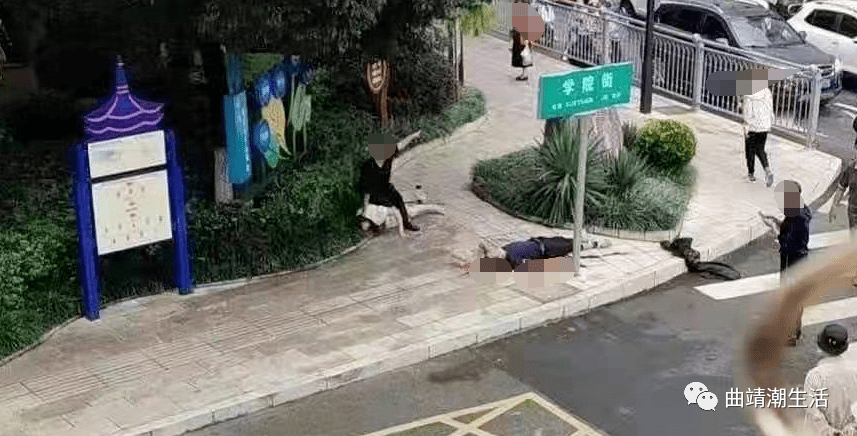 感情糾紛雲南一女子街頭菜刀砍人