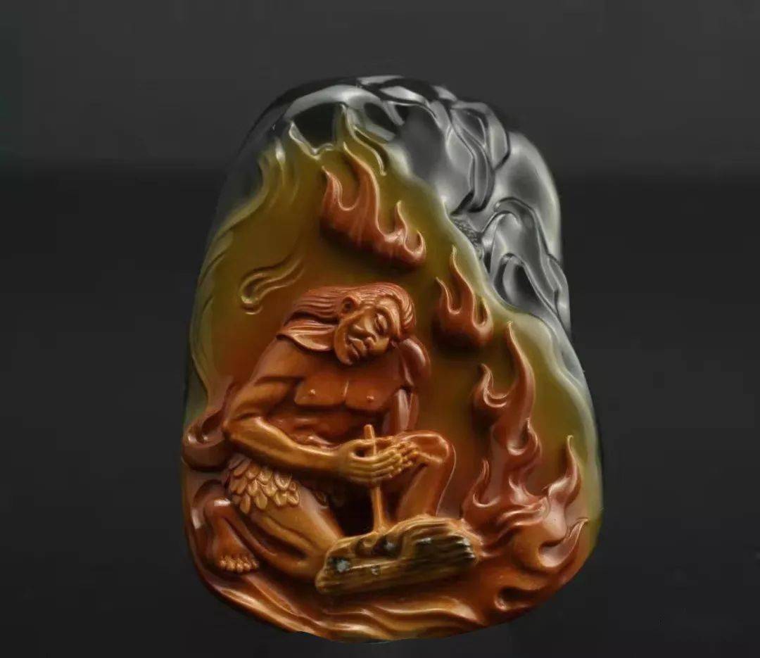 阿拉善玉俏色巧雕经典作品