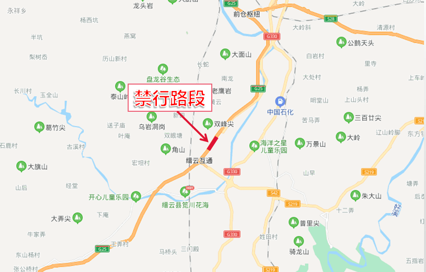 金丽温高速丽缙段分流施工,最全绕行图奉上