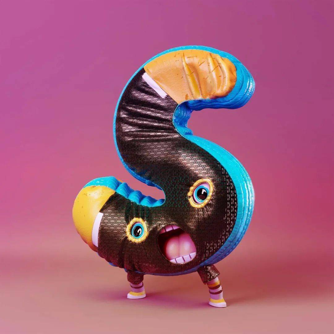 有趣26个字母怪兽的时髦穿搭