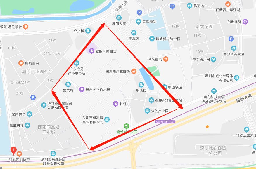深圳西丽街道区域图图片