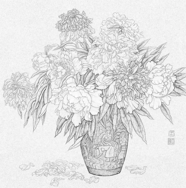 一组漂亮的白描稿