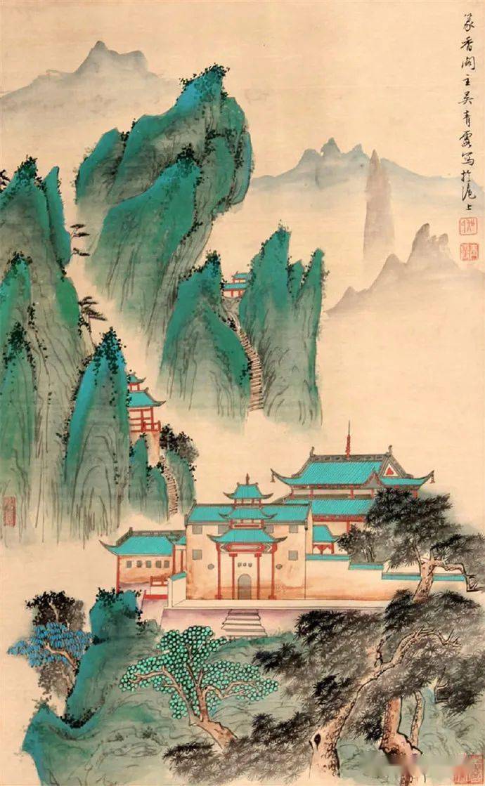 吴青霞山水作品真是美不胜收