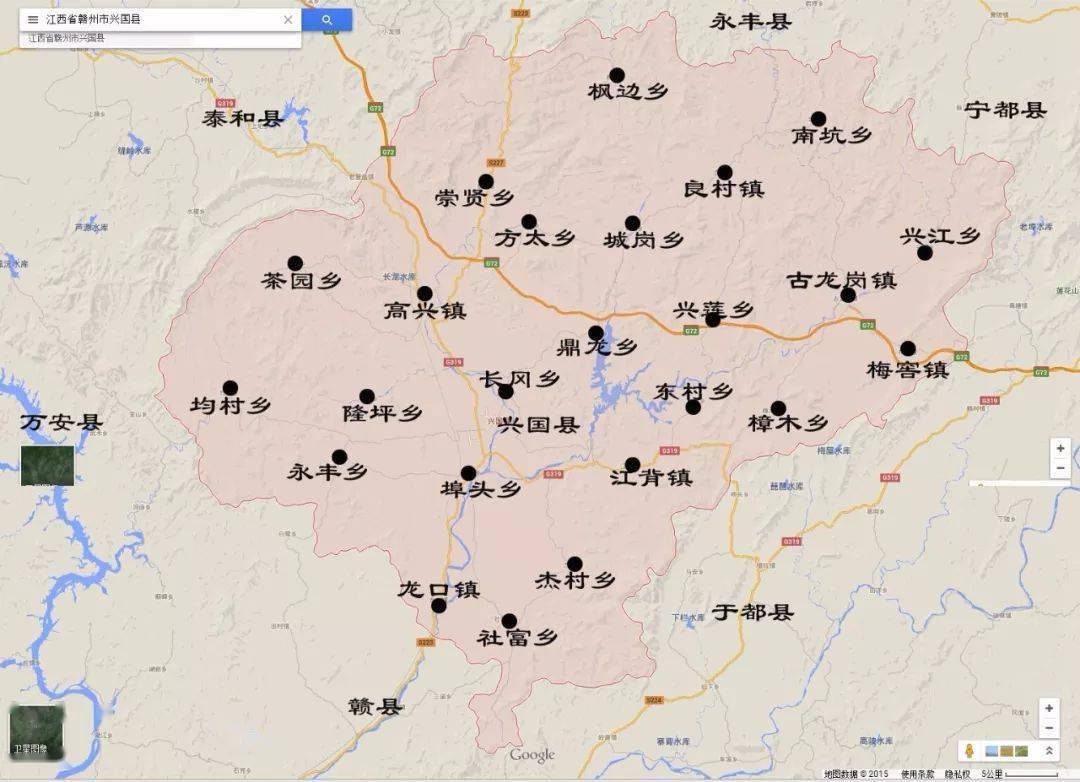 兴国县乡镇区划地图图片