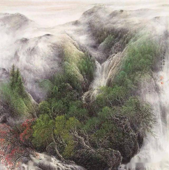 国画名家冯一鸣的山水画作品赏析