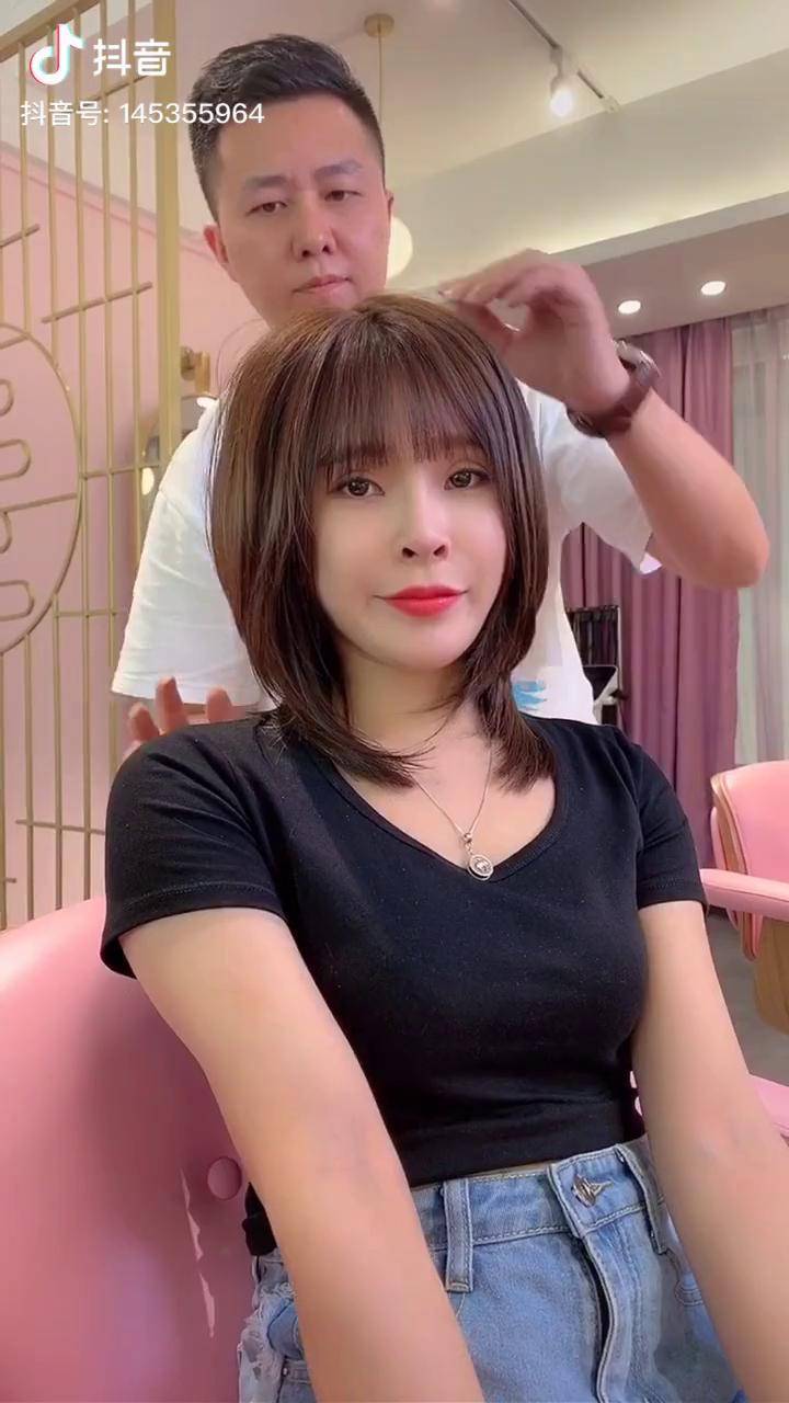 甜美可爱风格锁骨发型秒变小脸人气小姐姐vlog时尚辛芷蕾发型抖音618