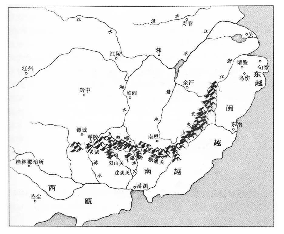 秦朝百越地图图片