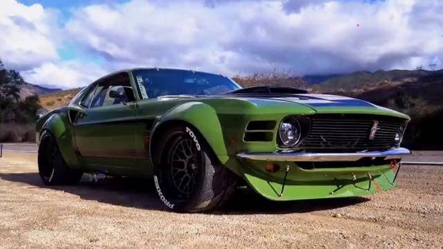 经典肌肉车宽体低趴