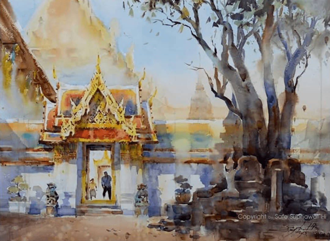 泰国水彩画家——suphawat hiranthanawiwat作品欣赏(街景系列一)