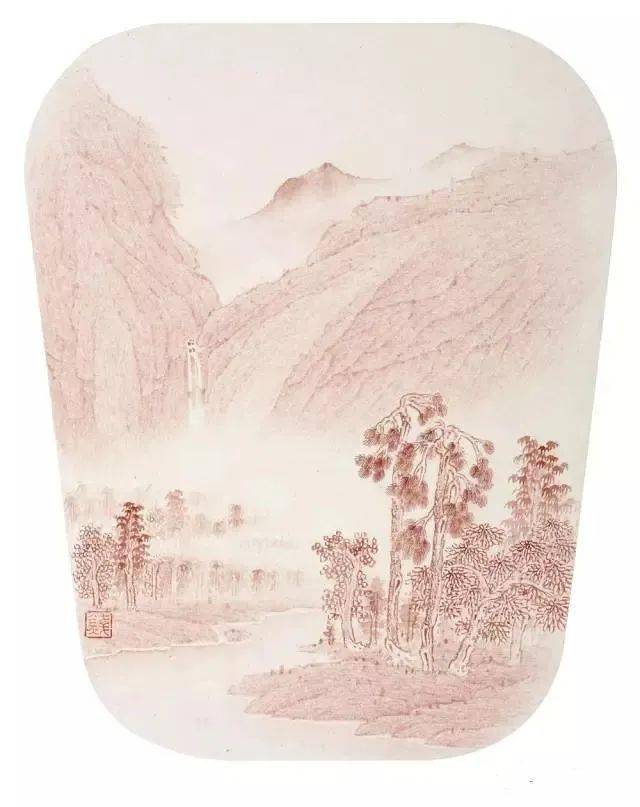 他的山水画有着梦幻一般的安宁