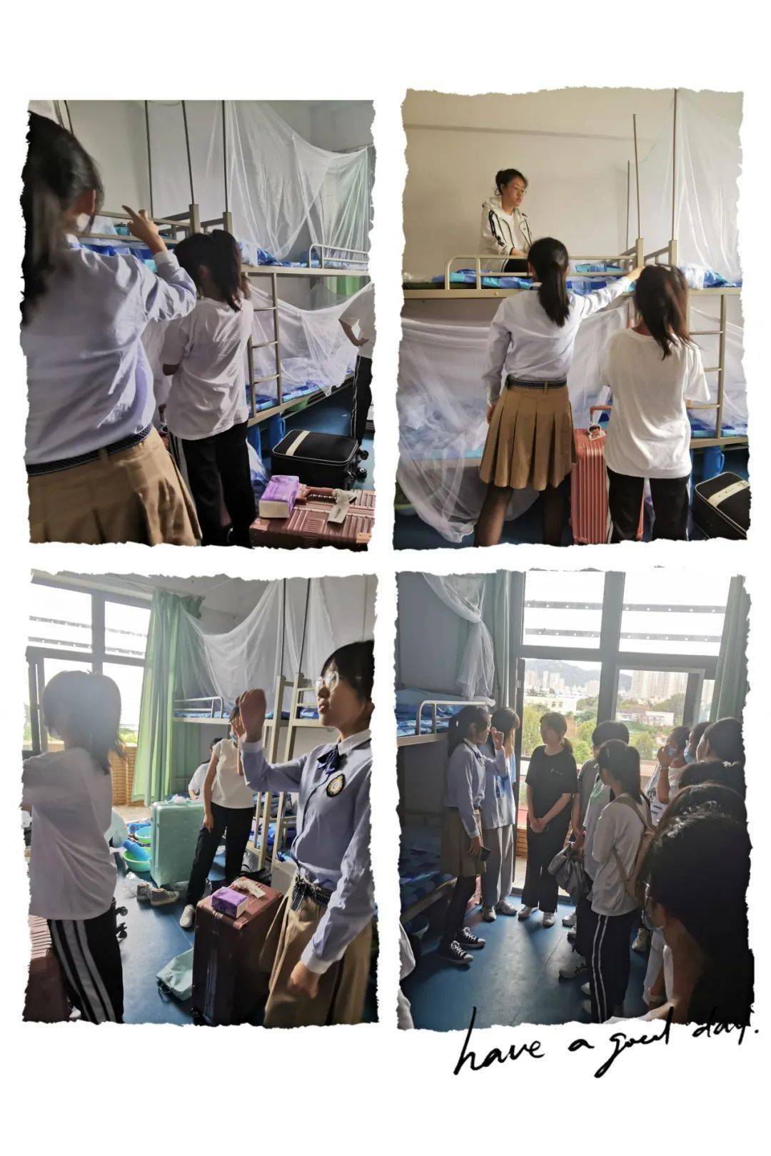 美好院风——青岛二中分校人文学院开展纵向联合内务培训活动_宿舍