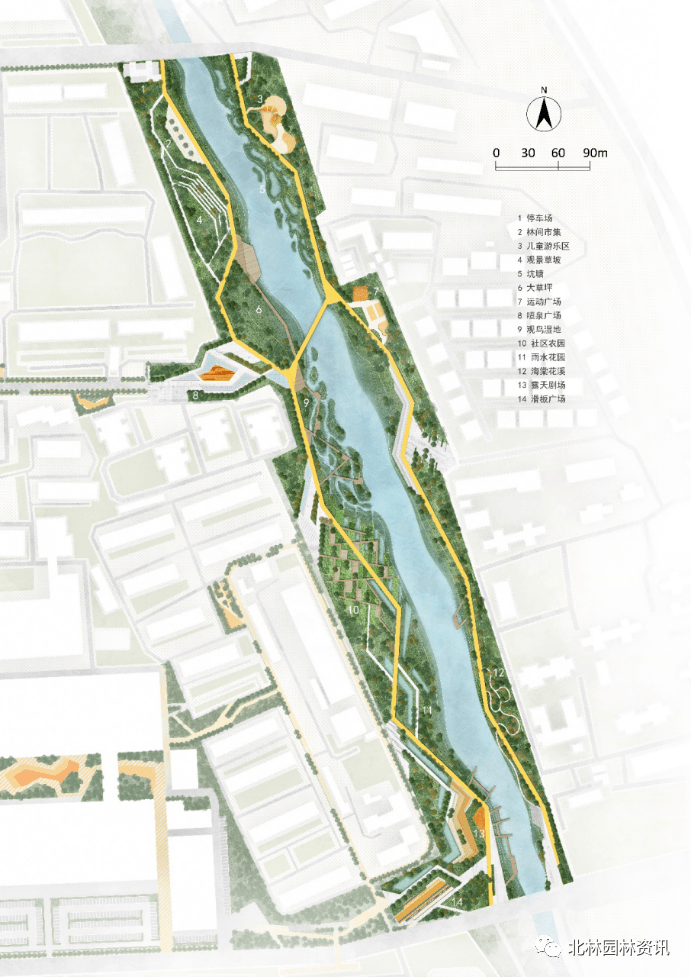教学丨18级园林专业风景园林课程设计——北京市海淀区小月河及周边区域景观综合提升规划设计KK体育(图2)