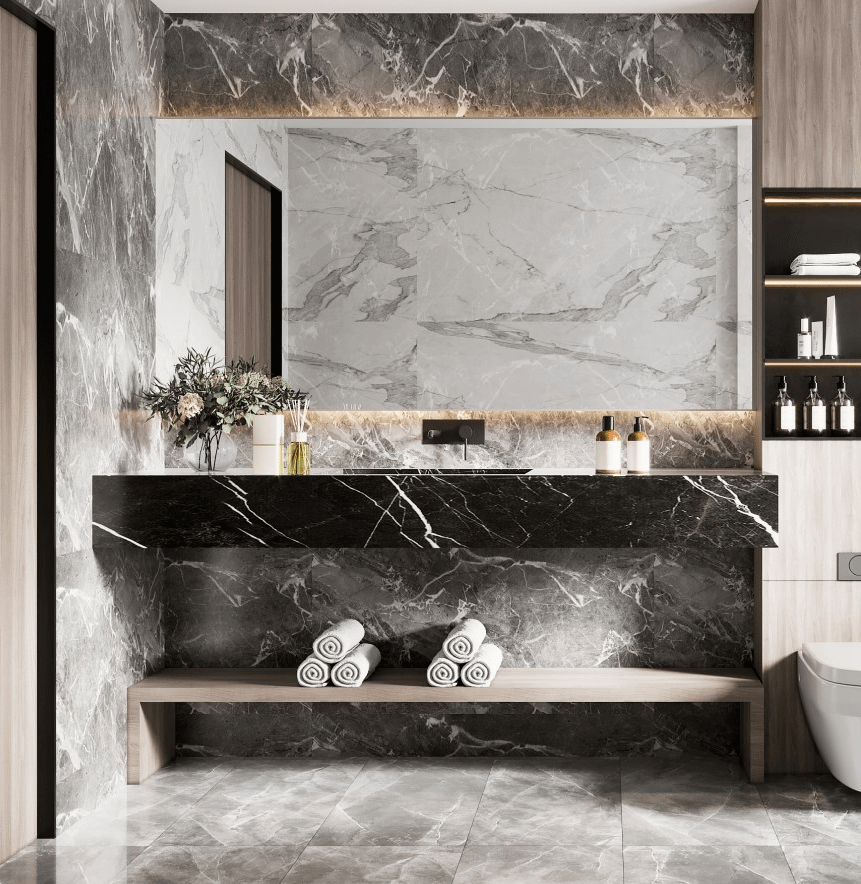 大理石洗手台这样设计最好用无论是小户型还是大宅附百例欣赏