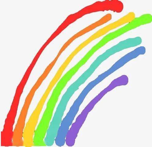 彩虹的七种颜色 标准图片