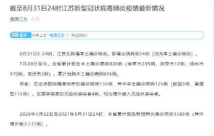 感染者|扬州连续5天无新增江苏无本土新增确诊病例
