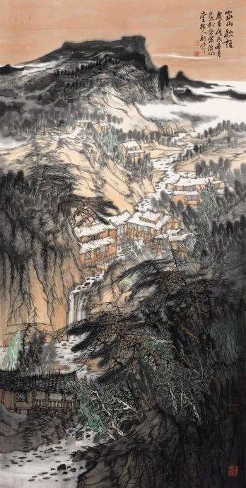 唐利中山水画