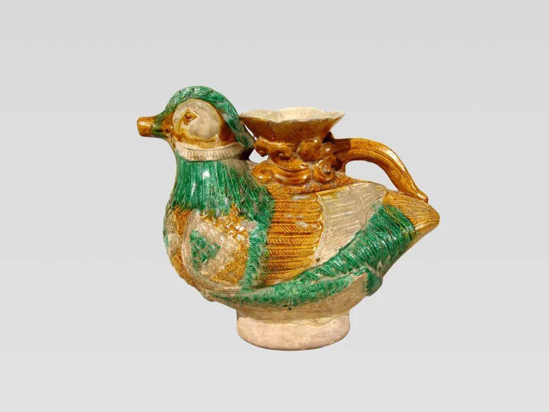 辽代三彩鸳鸯壶