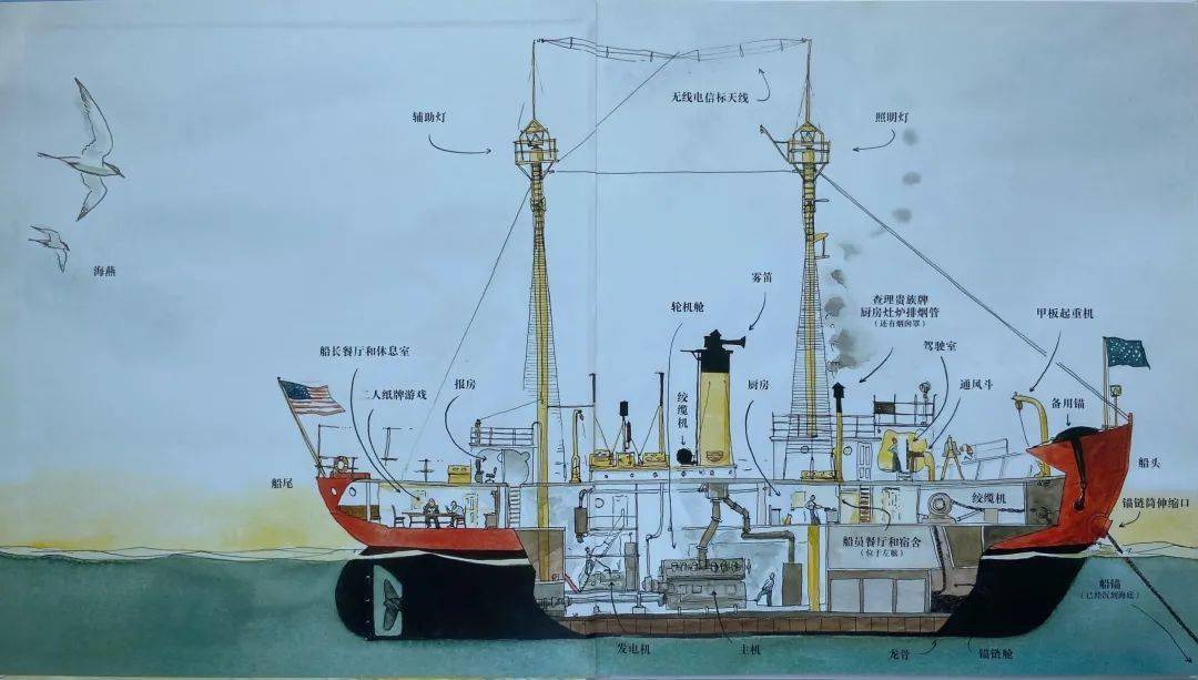 轮船的结构图及名称图片