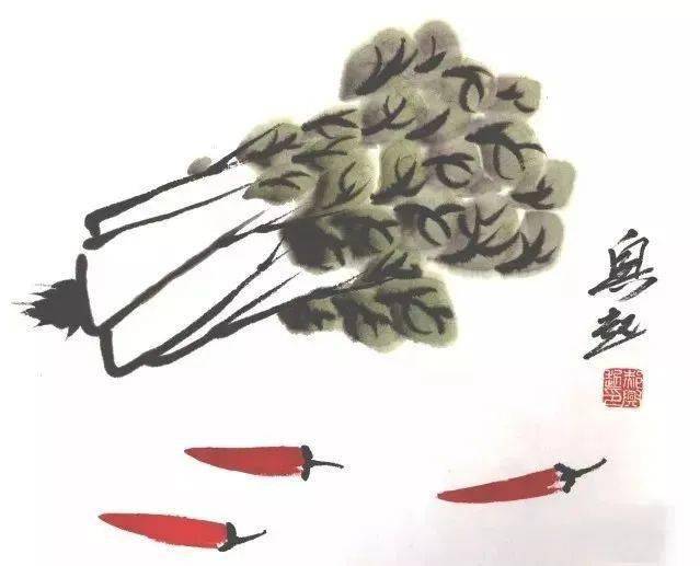 【国画教程】一组写意蔬果的画法