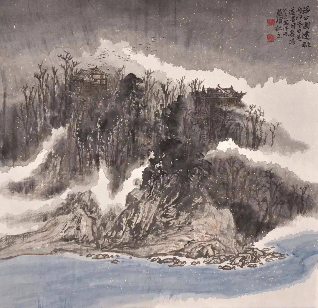 笔力苍劲墨彩流溢包辰初山水画