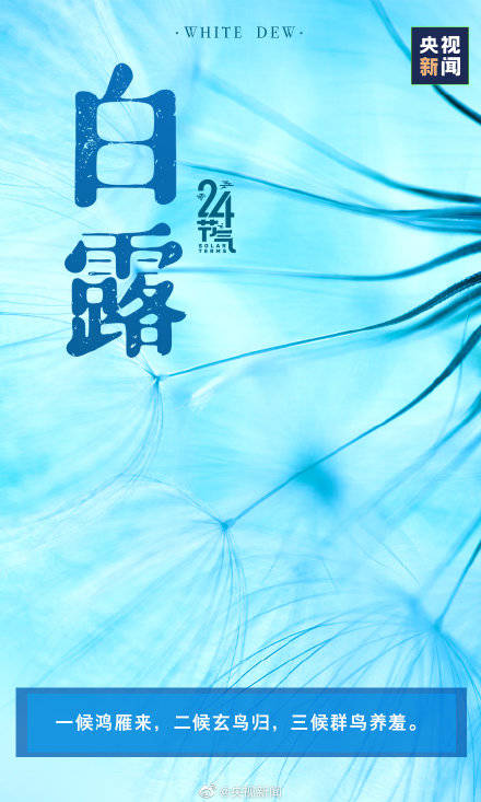 时节|今天白露，最舒适的时节来啦！转起迎接！