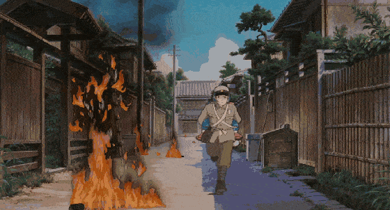 "《萤火虫之墓》给我印象最深的一幕是兄妹两人坐电车,那明显是在表现