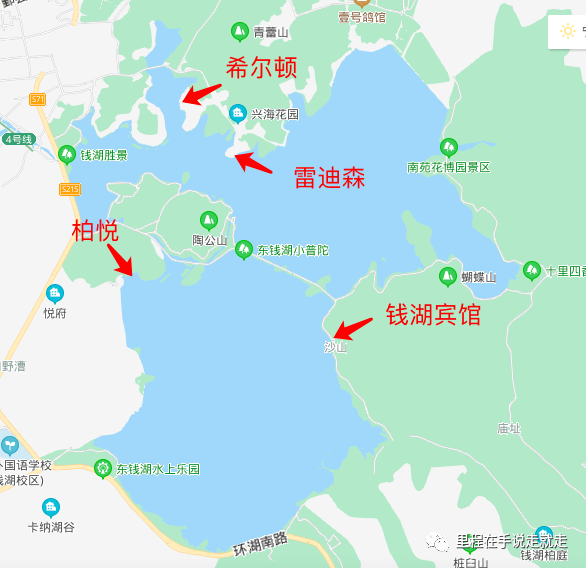 其他统统pass图:酒店的沿湖步道钱湖宾馆隐藏在东钱湖区的中心位置