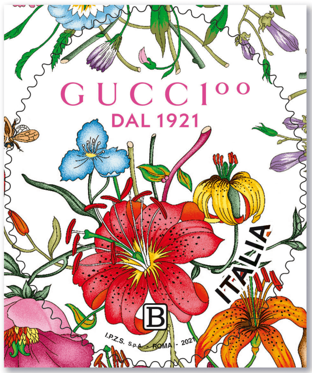 或许是最便宜的“Gucci”！意大利邮政为纪念品牌创立100周年发行邮票