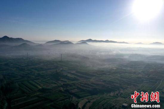 汶南镇|山东新泰现平流雾美景