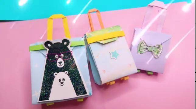 迷你旅行拉杆箱折纸,看一次就会,打开还可以放,小朋友喜欢