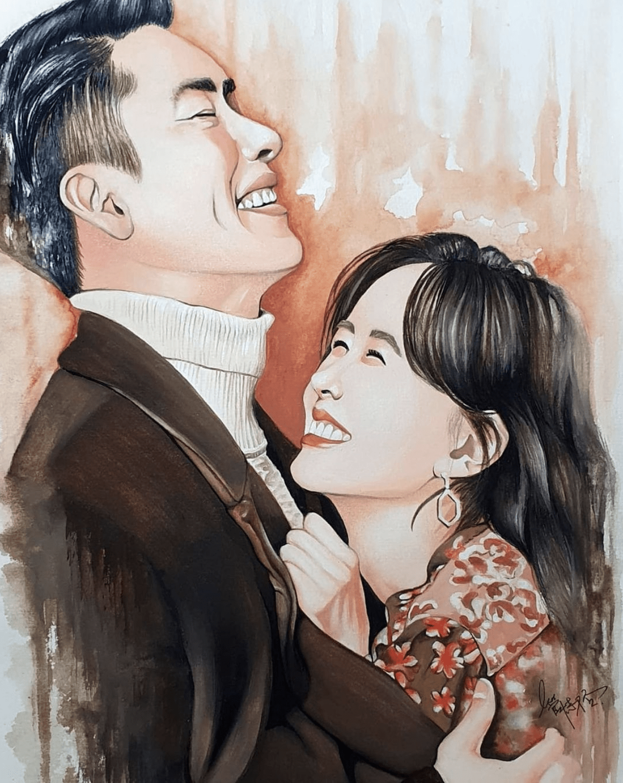 玄彬晒与孙艺珍"合影"狂撒糖,画作临摹栩栩如生,尽显恩爱模样