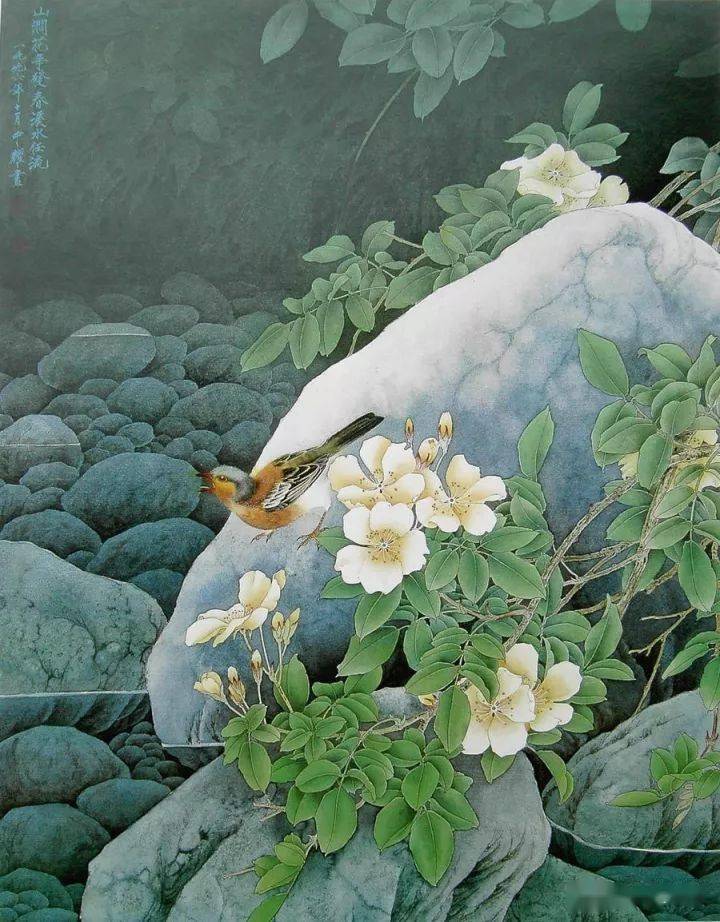 周中耀:一花一叶,一鸟一虫,姿态优美,画境典雅_花鸟画家