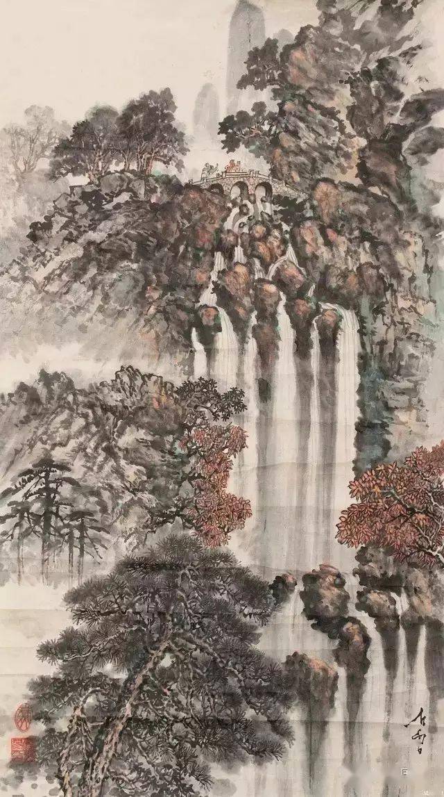 人物国画大师石鲁山水画作品欣赏