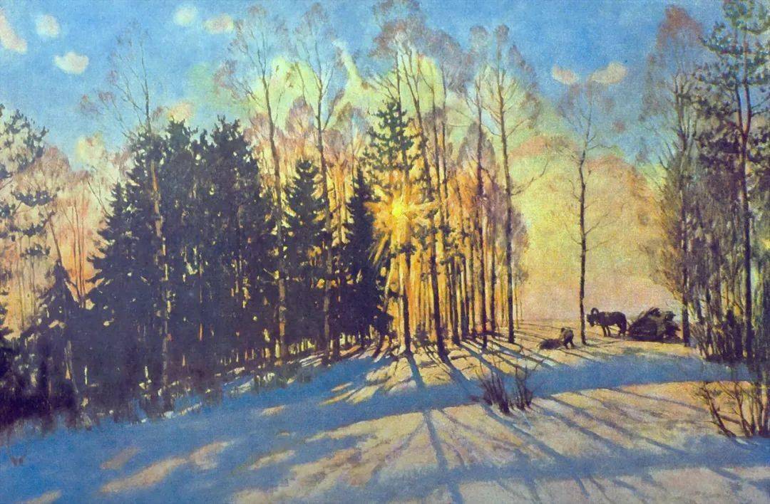 前苏联著名画家列宁勋章获得者尤恩画笔下独具特色的风景