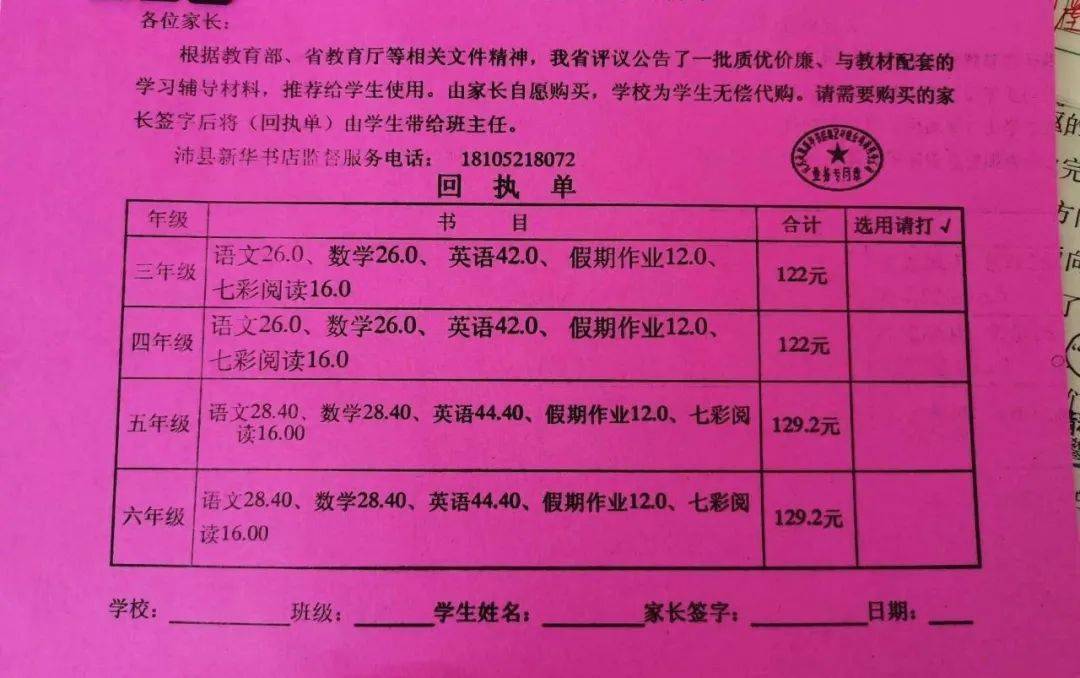 这是沛县龙城小学的三,四,五,六年级的书籍购买价格