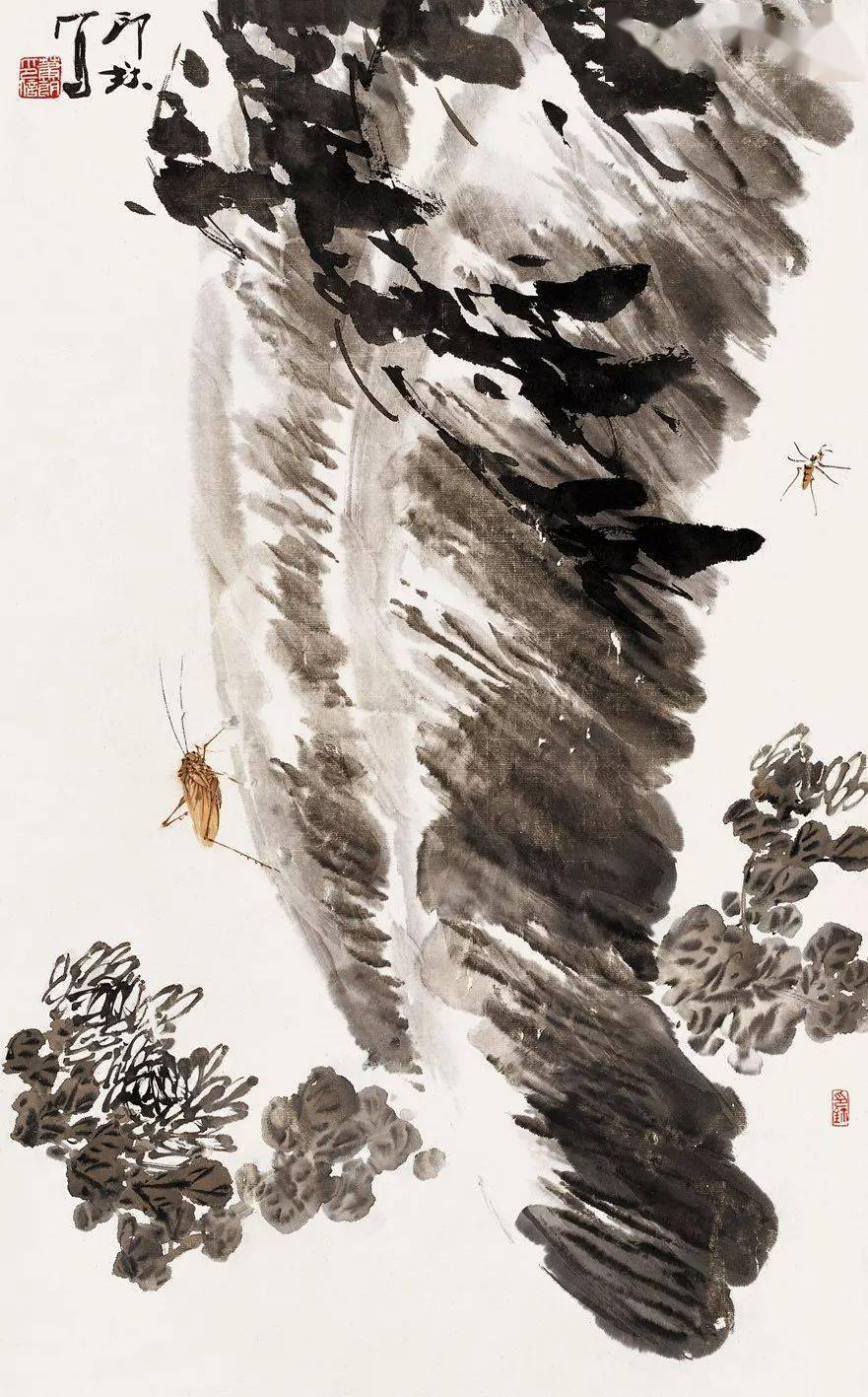 萧朗国画小写意花鸟作品欣赏