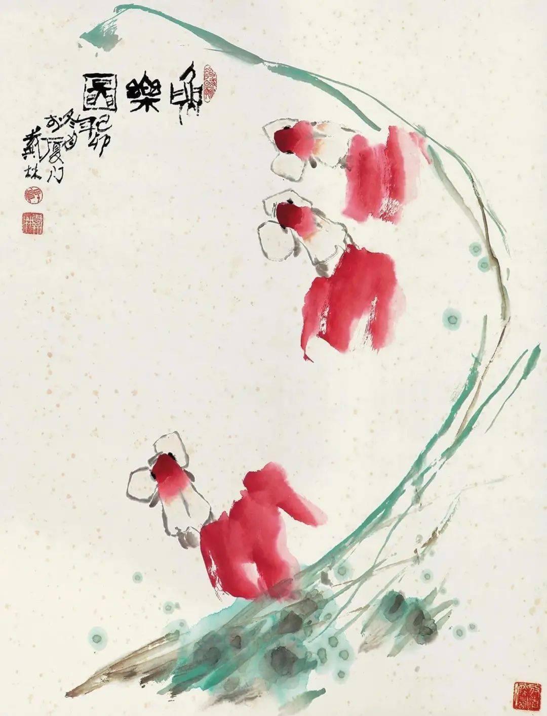 老画家戴林的写意花鸟画