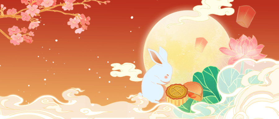 中秋节绘画玉兔捣药图片