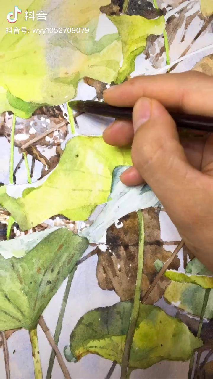 画画的北鼻又出新作品啦水彩画画画画的baby抖音星探家dou小助手