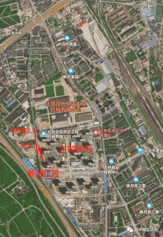 近期宛平这条道路将进行断路施工请提前绕行晓月中路断路位置如下