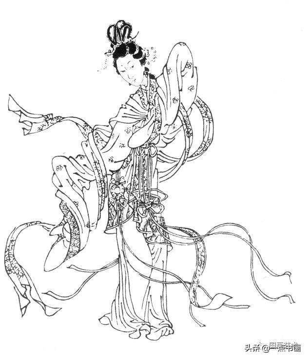 国画白描人物,百世经典线描