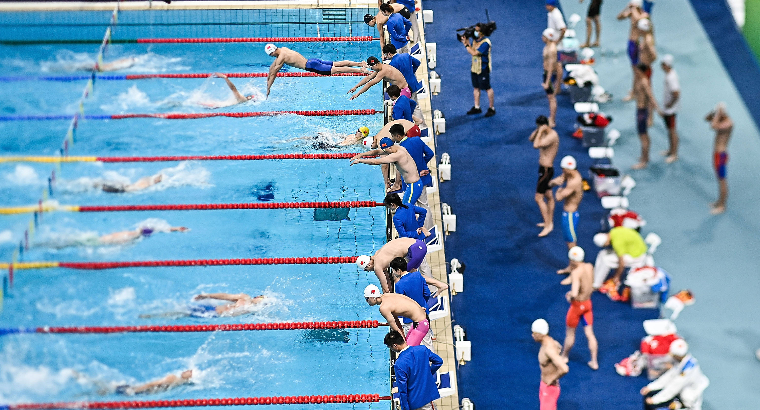 游泳——男子4x100米混合泳接力决赛赛况
