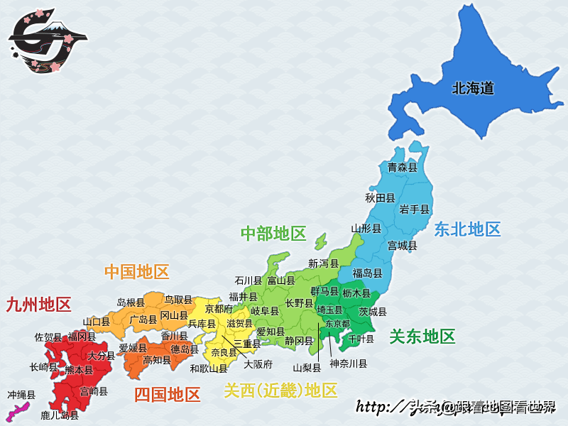 日本行政地图高清全图图片