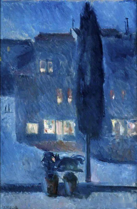 【写生啦】大师&夜_爱德华·蒙克