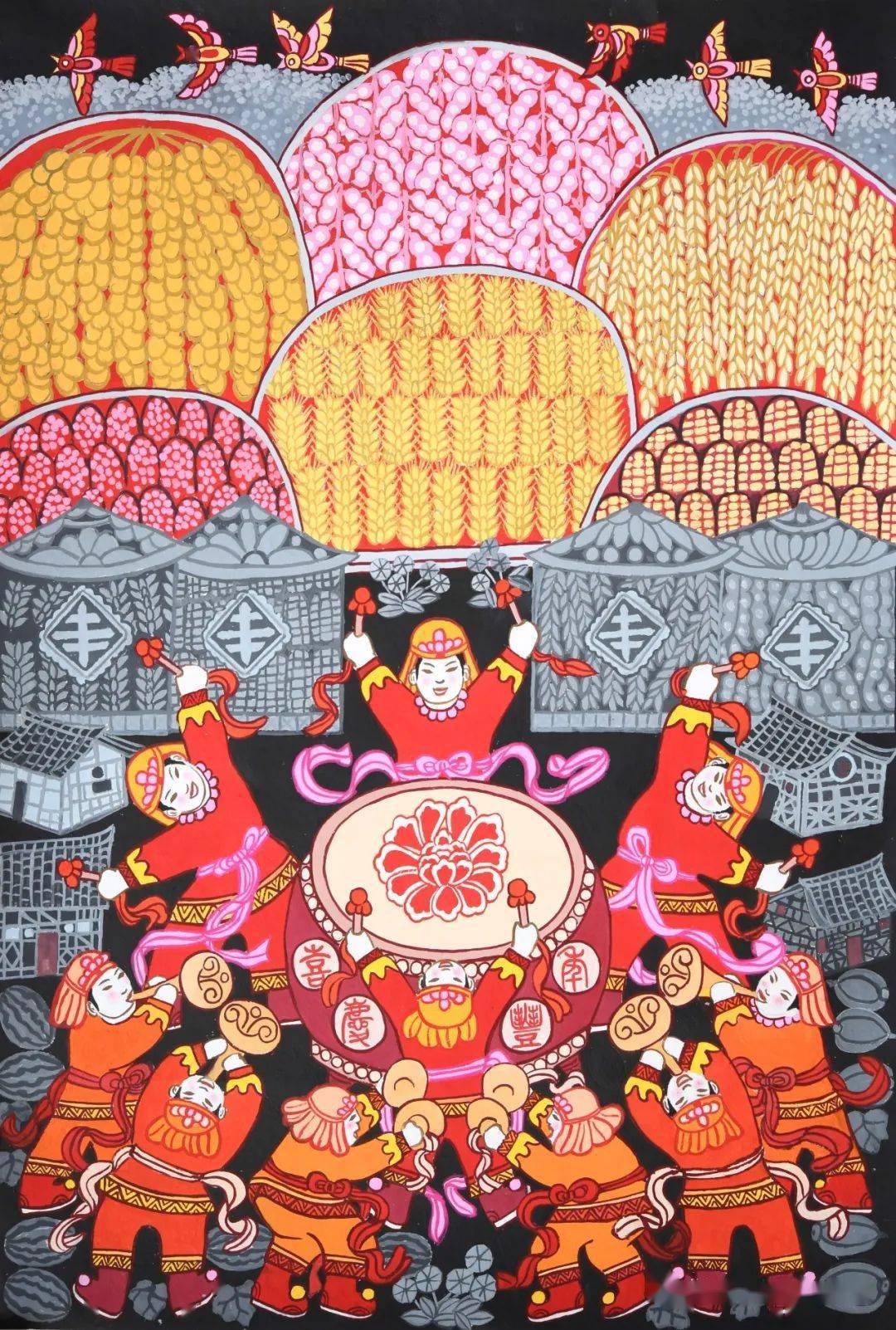 作品欣赏之三 ▎画说丰收——第三届潍坊中国农民画展