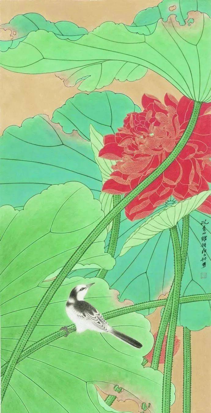 20位名家笔下最工笔画荷花50图 一次看够