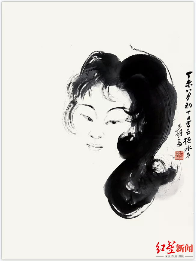 仕女|张大千首个NFT国庆节首发！大师笔下的摩登美人首次NFT化